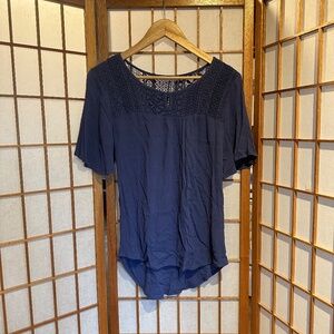 Blue Rickis embroidery top